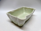Vintage Cookson Pottery Planter Rectangle Light Green White Drip  625 Usa
