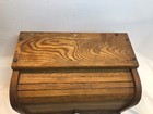 Vintage Hard Wood Bread Box Keeper Country Farm House Decor 16 5  X 11  X 11 