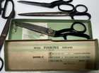 Vintage Wiss Metal Pinking Shears Scissors Model C Claus Boker  misc Sewing Lot