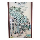Acrylic Room Divider Screen Wood Frame Vintage Hand Painted English Victorian 