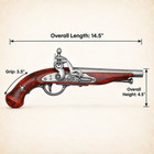 14 5 Inch Antique Flintlock Pistol Foam Prop  Pirate Costume Accessory For Cospl