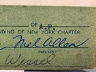 1950 Mel Allen Hof Autograph Sports Broadcasters Assc  New York Chapter Pass