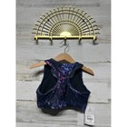Bcg Sports Bra Girls S Purple Colorful Cheetah Galaxy Racerback Nwt