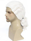 Judge Colonial Wig Man Long Wave White Wig Washington Halloween Costume Cospl   