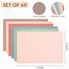 5x7 Cardstock Colored Paper  60 Sheet Heavyweight Blank Card Multicolor 