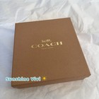 Nwt Coach Boxed Medium Pet Collar In Signature Canvas Cx157 Gold walnut bold Red