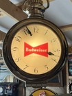 Budweiser Beer Electric Pocket - Watch Style Clock  - Vintage 