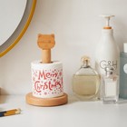 Toilet Paper Holder Stand Cute Cat Design Wooden Toilet Paper Holder Free Stand