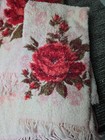 Vtg Shabby Pink Rose Floral Bath Towels  100  Cotton Vtg Cottagecore Lot Of 5