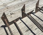 Old Vtg Mid Century Iron Hair Pin 22    Metal Table Leg Salvaged Set Lot Of 4