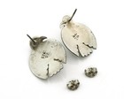 Navajo Bird Earrings Sterling Silver Natural Turquoise Signed Js