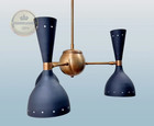 Mid Century Brass Chandelier Livingroom Celing Light Pendent Sputnik Chandelier