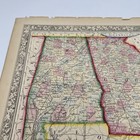 Usa Georgia Alabama 1860 Mitchell Large Antique Detailed Map 19th Century