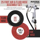 25 Foot Air And Fluid Hose Assembly Set For Spray Guns  Paint Pressure Pot Tanks
