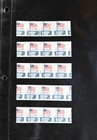 Error Usa Scott   1338-g  5 Stripes Of 4  Off-center W line Coils Vf  Stamps
