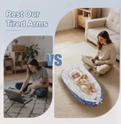 Baby Lounger  Portable Baby Lounger For Newborn 0   24 Months  Infant Nest