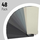 48pcs Sandpaper Sheets Assortment Sand Paper Wet Dry 120 To 5000 Grit Wood Metal