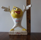 Very Rare  Vintage Esso Advertising Cast Iron Bank Automotive Oil  Boy Bank 10   