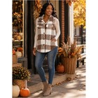 Shein Brown   Cream Plaid Sherpa Vest Size Large Never Worn