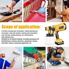 High Pressure Cordless Paint Sprayer With 2x 3 0ah Battery Electric Spray Gun