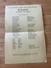 Tommy The Who s Rock Opera 1971 Lone Mt College San Francisco Poster   Program