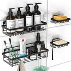 5 Pack Shower Caddy Adhesive Shower Organizer For Bathroom Storage   Kitchen
