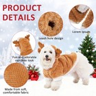 Yoption Reindeer Dog Costume  Christmas Elk Deer Pet Winter Warm Coat Coat Cl   