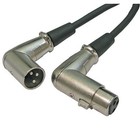 2 Pack 25 Ft Right Angle 90 Degree Connectors Shielded Male Female Xlr Mic Cable