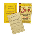 Three Vintage Tool Catalog Reproductions - Stanley Rule 1898   1859 Ag Peck 1891