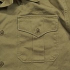 Vintage Army Shirt Mens Large 16 16 5 Khaki Tan Utility Button Up Defense 50s