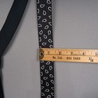 Cas Suspenders West Germany Leather Paisley Black Elastic Gold Clips