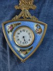 Supurb Rare Antique French Enamel Hanging Blue Guilloche Clock