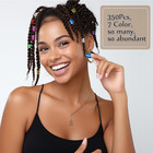 350pcs Hair Jewelry For Women Braids  Dreadlock Beads Hair Decorations Aluminum