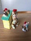 Vtg Kitsch Hound Dog Ceramic Bank - Japan Anthropomorphic Ucagco Ceramics