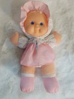 1994 Fisher Price Puffalump Kids 10  Doll Rattle Pink Nylon Plush Blue Eyes 