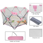 Pink Hexagon Playpen Safety Play Yard Infant Toddler Kid Activit Center Pen