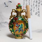 Antique Chinese Snuff Bottle Collection With Inlaid Painted Glow