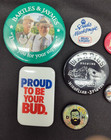 Beer Brewery Brewing Pinback Button Lot Of 7 Vintage And Modern