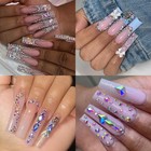 1660pcs Crystal Ab Nail Art Rhinestones  8 Types Of Multi Shapes Diamonds   4 Si