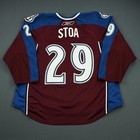 2010-11 Ryan Stoa Colorado Avalanche Game Used Worn Nhl Hockey Jersey Meigray