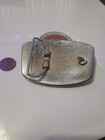 Vintage Official New Jersey State Police Silver Belt Buckle 1978