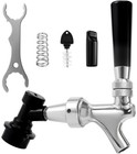 Stainless Steel Beer Keg Tap - Self-closing Faucet  Polished Chrome  Ball Lock Q