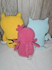Ugly Dolls Light Blue Ice Bat  Wage 12    Stuffed Plush Toy Lot Of 3 Hasbro 