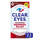 Clear Eyes  Maximum Redness Relief Eye Drops  0 5 Fl Oz  pack Of 2  Exp 04 2027