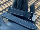 Replacement For 22mm Breitling Black Nylon leather Men   s Wrist Watch Strap Band