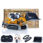 Us Stock 1 50 Rc Electric Lifting Tracked Loader 2 4g Metal Bucket Track Ripper