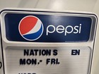 Pepsi Cola Soda Menu Board Preowned Advertising Sign Ad Retro Pop W Some Letters