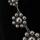 Vtg Sterling Silver - 1950 s Mexico Graduated Flower 15 5  Bib Necklace - 16g