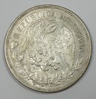 1909 Mo Mexico Silver Peso Coin Almost Uncirculated