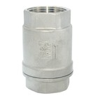 1 25  1-1 4 Inch Spring Loaded In-line Npt Threaded Check Valve Stainless Steel